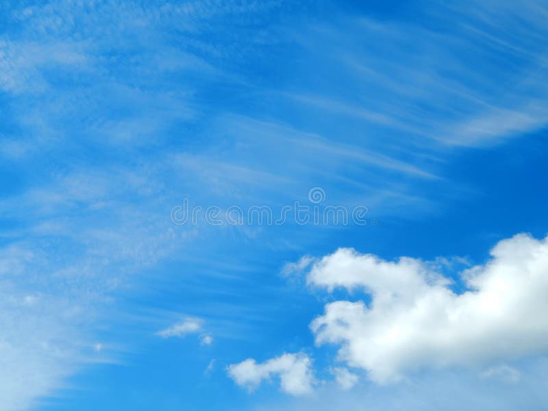 Blue Sky With Clouds After The Rain Close Up Stock Image Image of