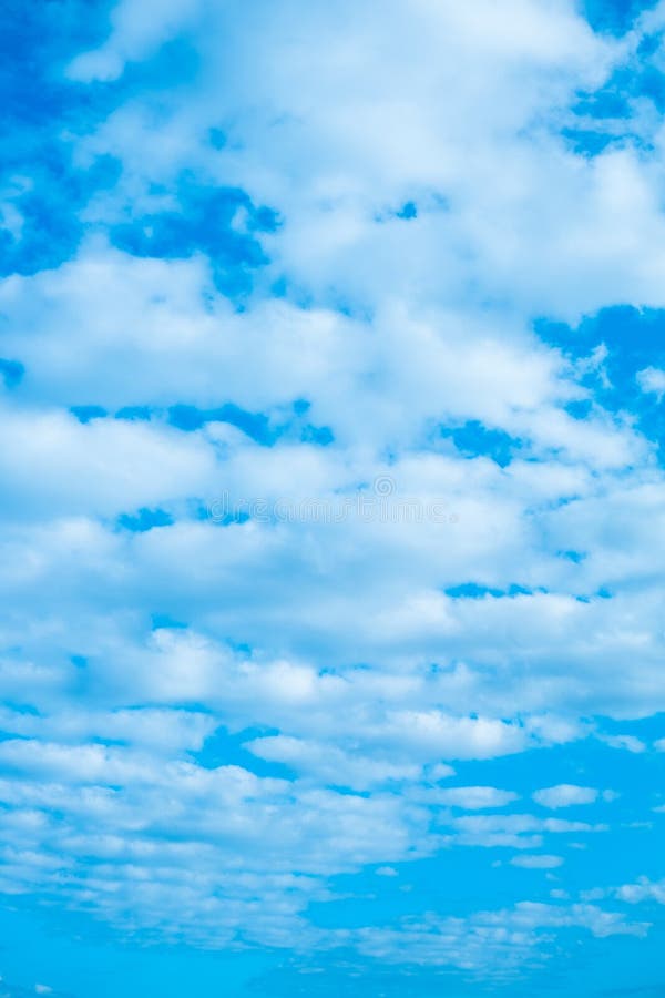 Blue Sky with Clouds Wallpaper Stock Image - Image of wall, background ...