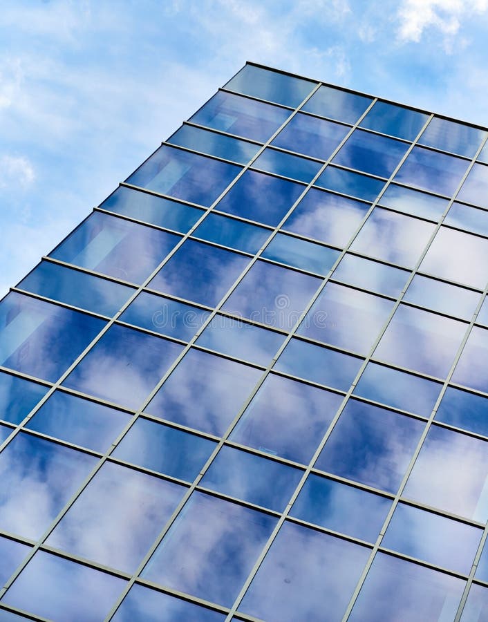 Blue Sky Glass Building Reflection