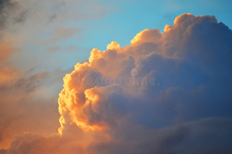Blue sky with gold cloud stock photo. Image of clouds 49719902
