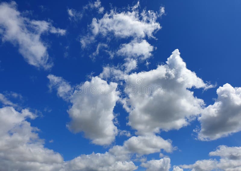 Blue Sky with Light Clouds for Background, Full Screen Image Stock