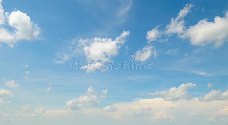 Blue sky with light clouds stock images