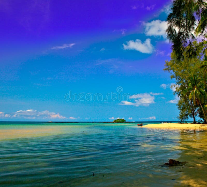 Blue sky over the sea