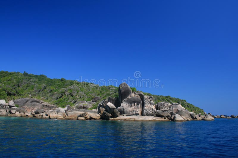 Blue sky over Similan Islands