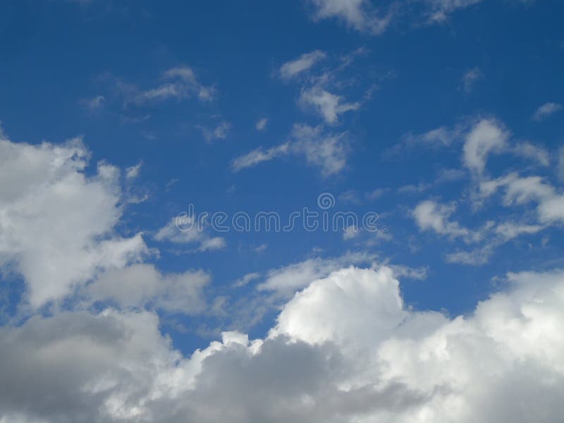 Blue Sky and Puffy White Clouds. Stock Image Image of beautiful