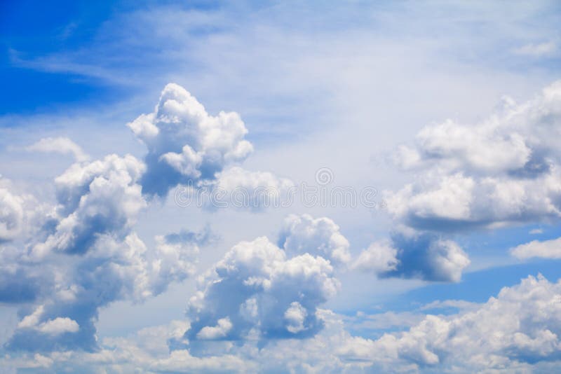 Blue Sky with Rain Cloud in Summer Art of Nature Beautiful and Copy