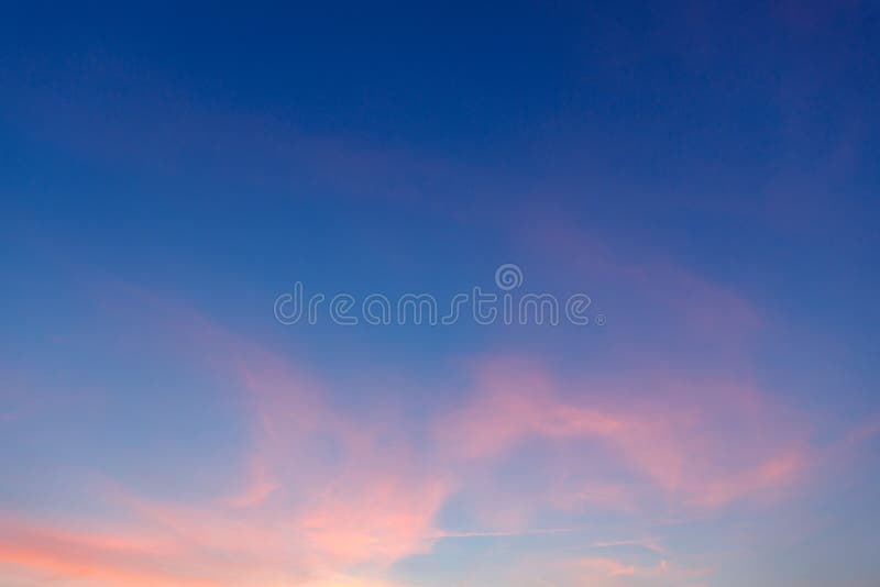 Blue Sky With Red Clouds In The Evening Stock Photo Image Of Sunset