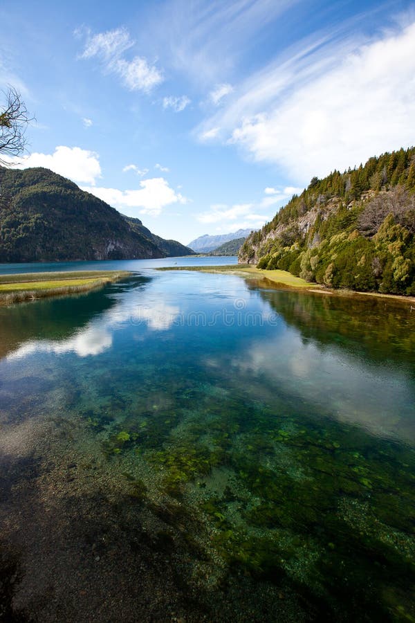 Beautiful Lake in the Mountains in Mendoza Stock Image Image of cloud