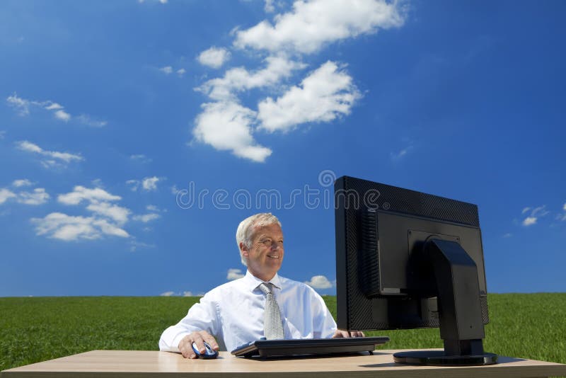 Blue Sky Thinking stock photo. Image of smart, blue, keyboard 9597050