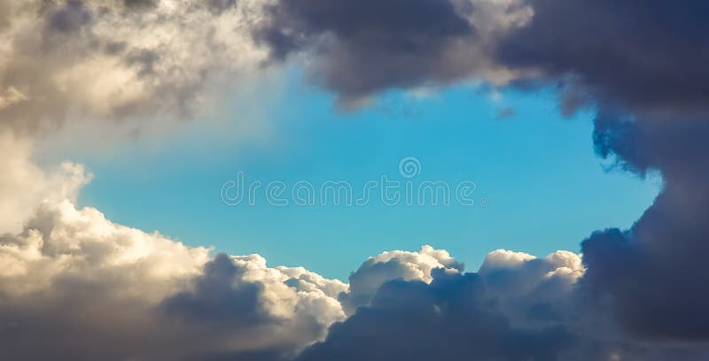 Blue sky trough white clouds stock photo Blue sky trough white clouds stock photo