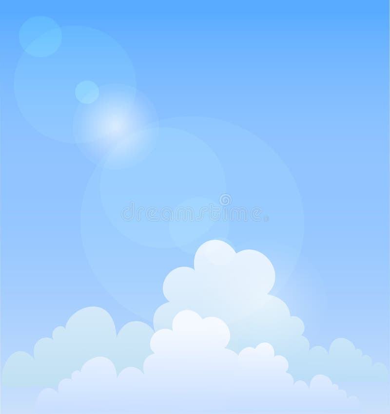 Blue sky. Vector background