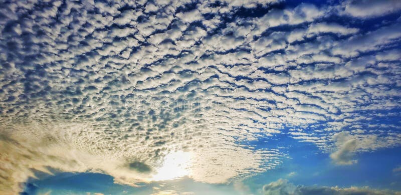 Blue sky and the wave of clouds stock photos Blue sky and the wave of clouds stock photos