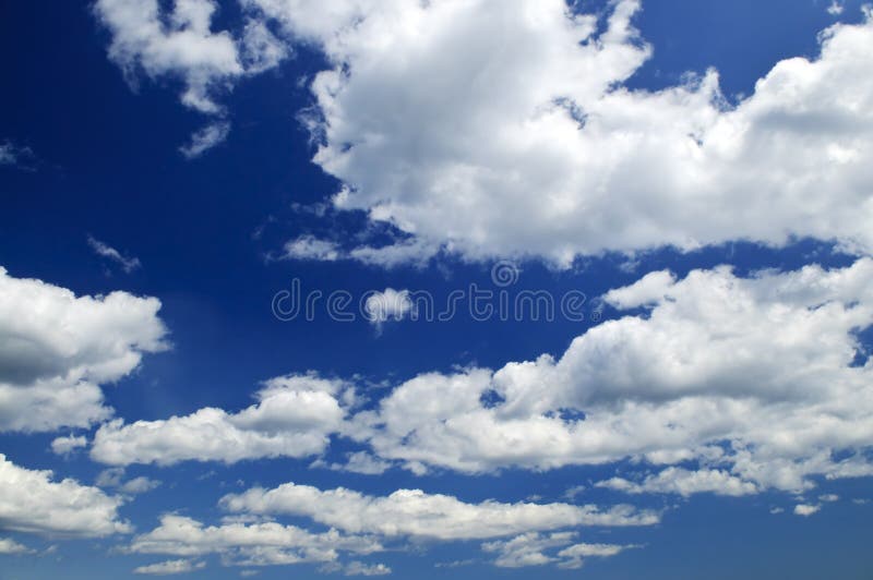 Blue sky with white clouds