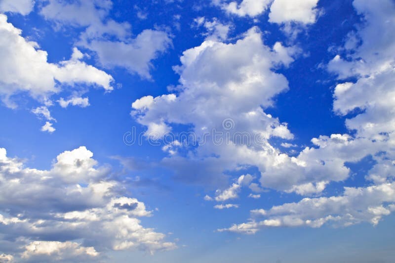 Blue sky with white clouds