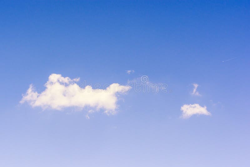 Blue Sky with White Clouds Closeup Toned Stock Image - Image of ...