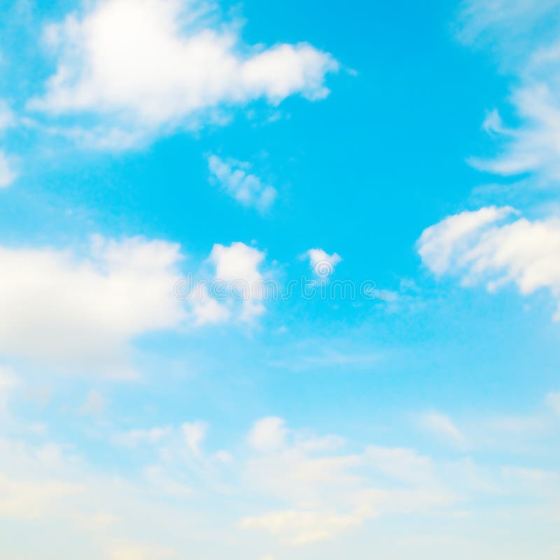 Blue sky and white clouds stock photos