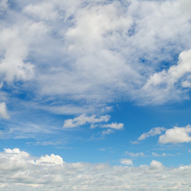 Blue sky and white clouds stock photo