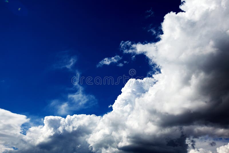 Blue sky white clouds, nature