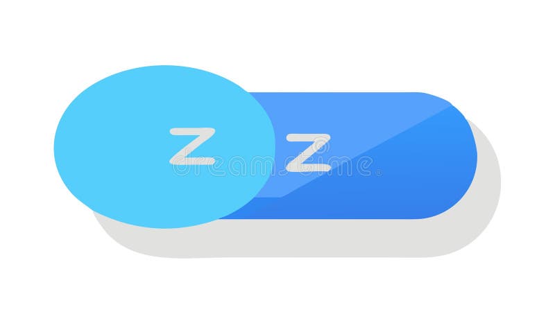 Blue Sleep Bubble Flat Icon, Zzz Rest Mode Vector Symbol, vector design Generative AI royalty free illustration