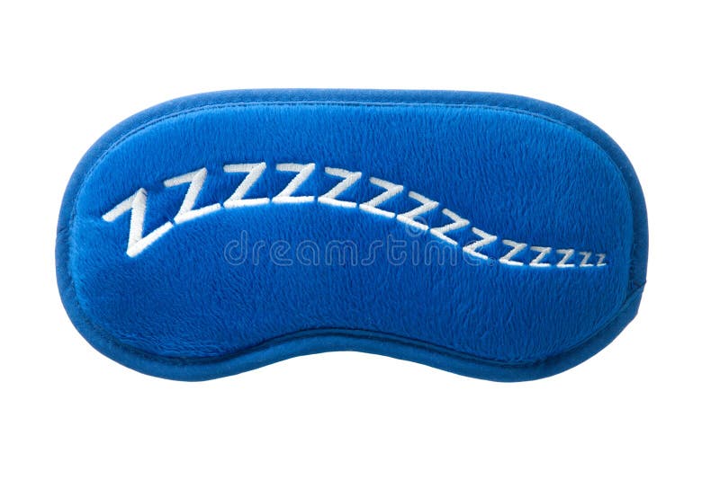 Blue sleep mask with sign zzzzz