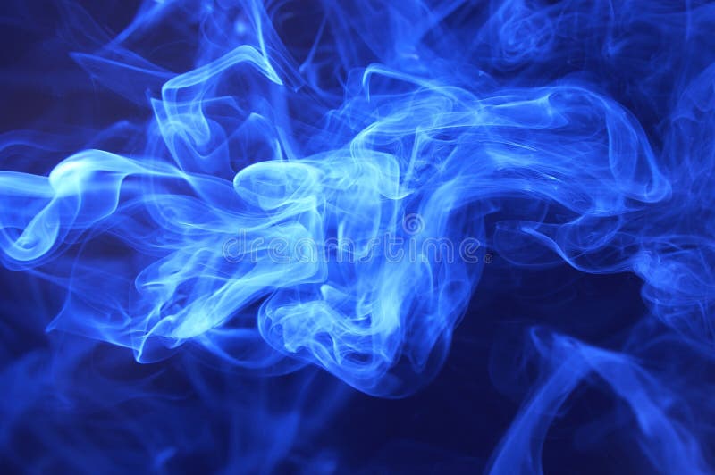 Blue smoke abstract background