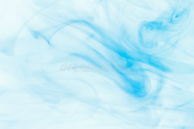 Blue smoke abstract background. Color ink or paint drop in water.