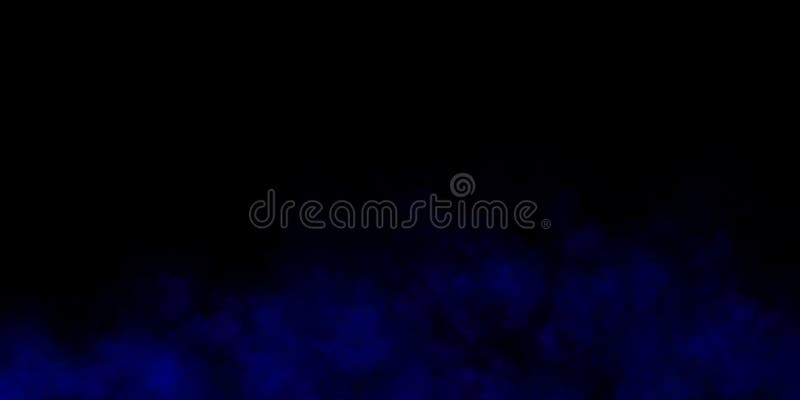 Blue smoke cloud on transparent background mockup template for visual effects presentations or digital projects stock illustration