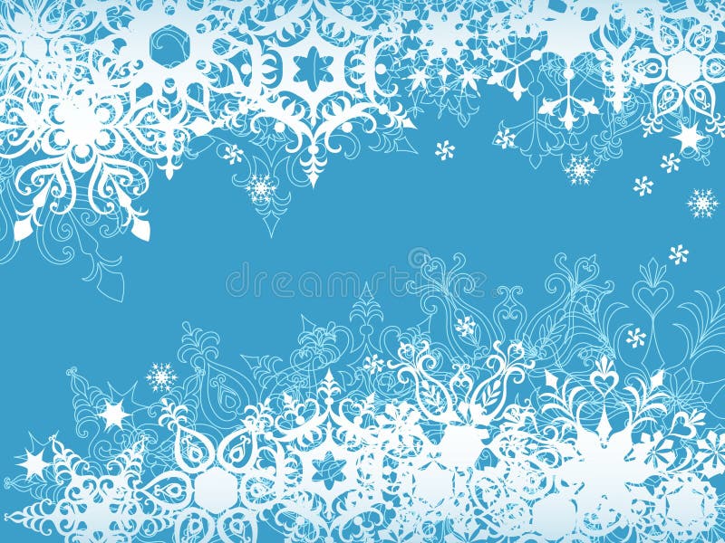 Blue snowflake background