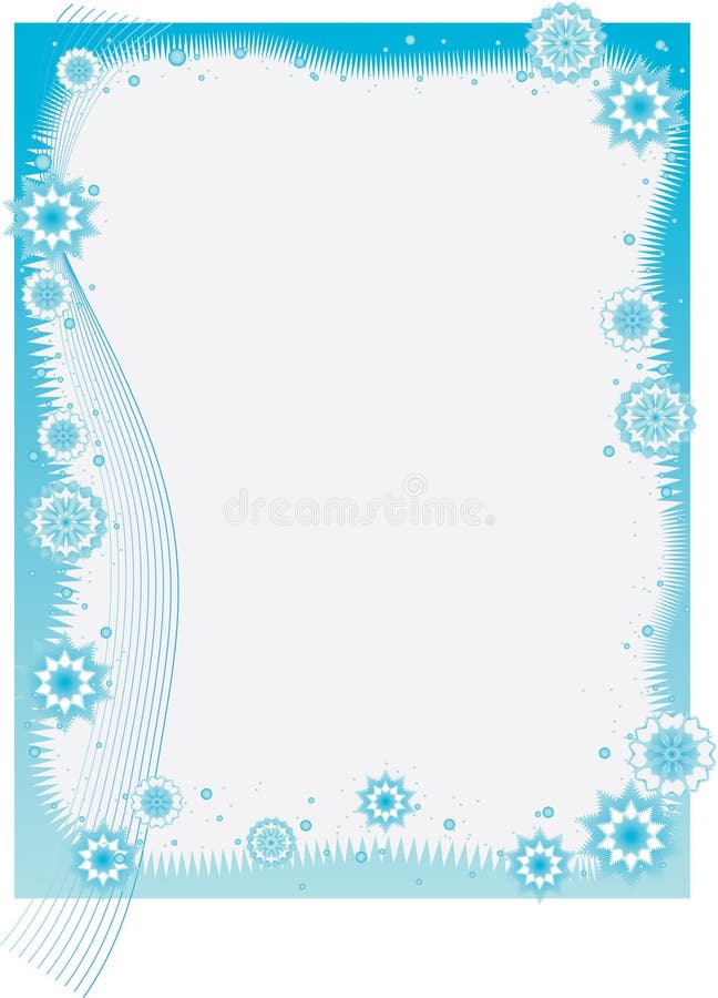 Blue Snowflakes background