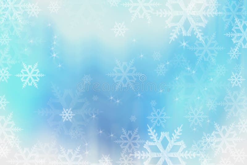 Blu sfondo di Natale con i fiocchi di neve.