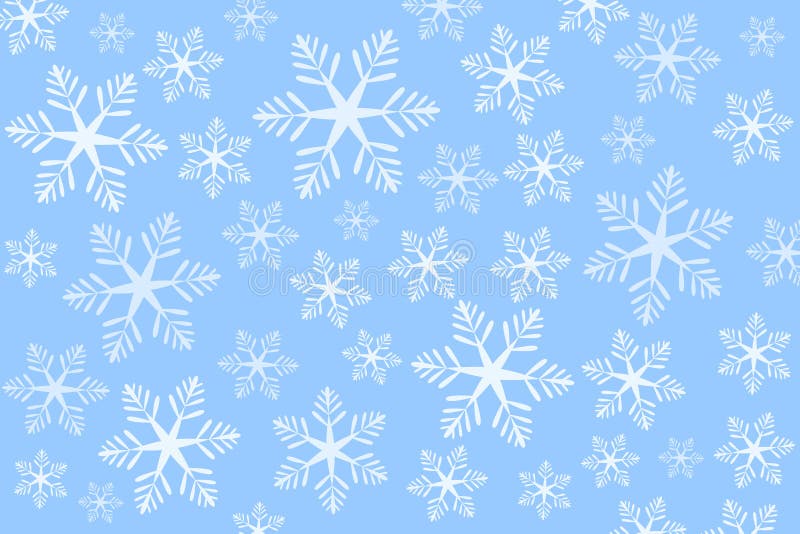 Blue snowflakes background (vector) vector illustration