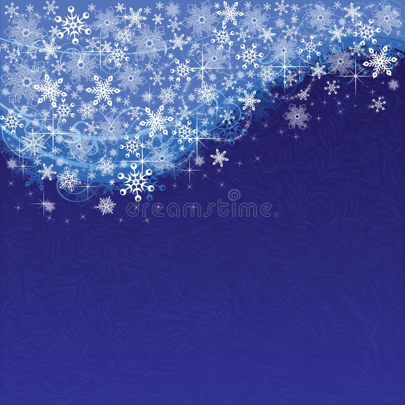 Blue snowy background