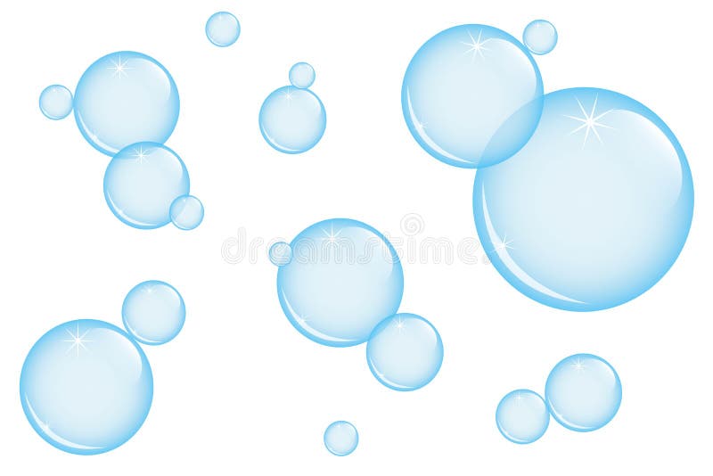 transparent soap bubble background border isolated on white vector