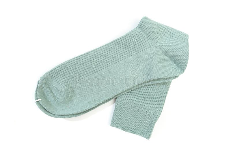 Blue Socks On Isolated White Background - Image Stock Photo - Image of ...