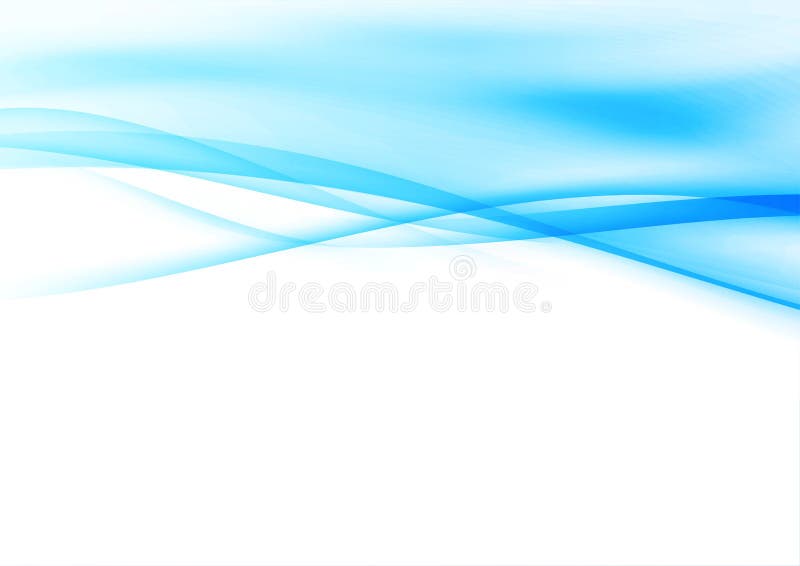 Blue soft liquid smoke lines high-tech design stock illustration