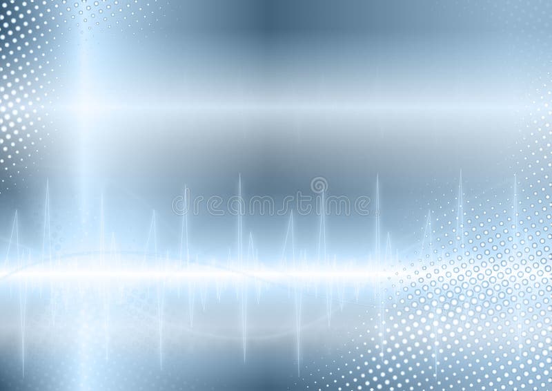 Blue sound wave background royalty free illustration
