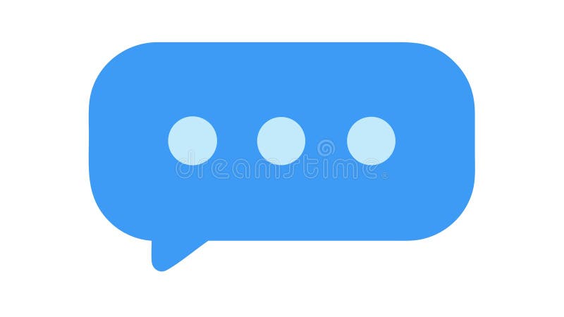 Blue Speech Bubble Icon, Chat Message Symbol, vector design Generative AI vector illustration