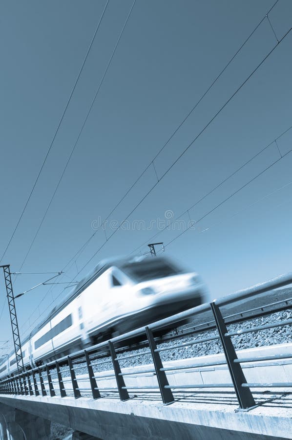 Blue speed train