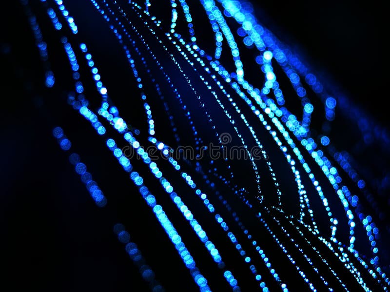 Blue spider web with drops stock image. Image of conceptual - 3152565
