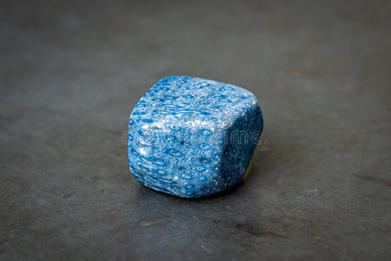 Blue Sponge Coral Stone Gem Amazing Texture in Different Blue Tones