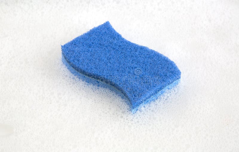 Blue sponge stock image. Image of housework, suds, empty 40244507