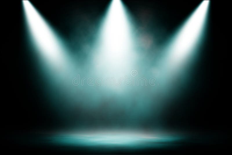 Blue Spotlight Stage Smoke Background. Stock Photo - Image of design,  background: 105358394