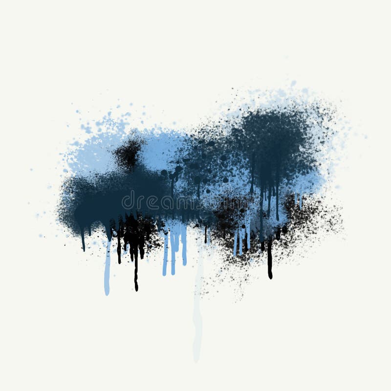 Blue Spray Paint on a White Background Stock Illustration - Illustration of  banner, design: 175339617