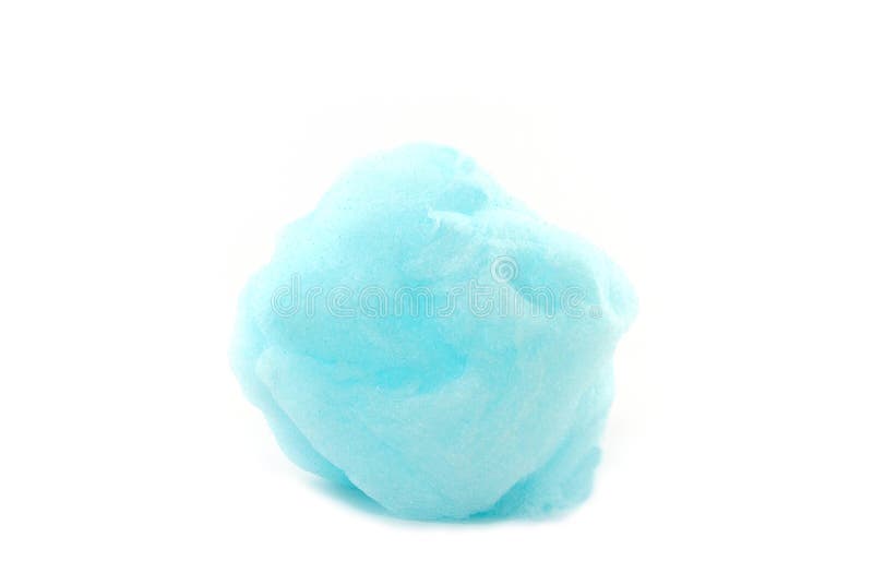 Blue spun sugar, Cotton Candy. stock photos