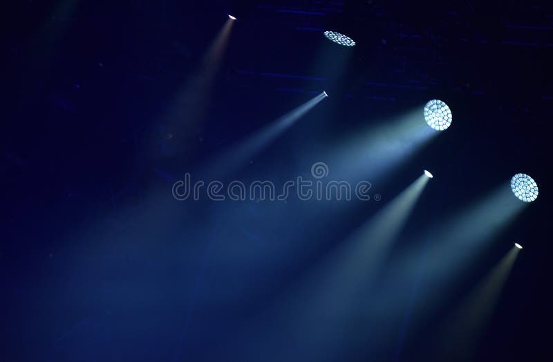Concert Stage. Stage Lights. Colorful Background of Stage Lights. Stock