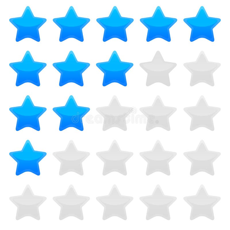 Blue Star Rating Vector Graphic Stock Vector Illustration of rating