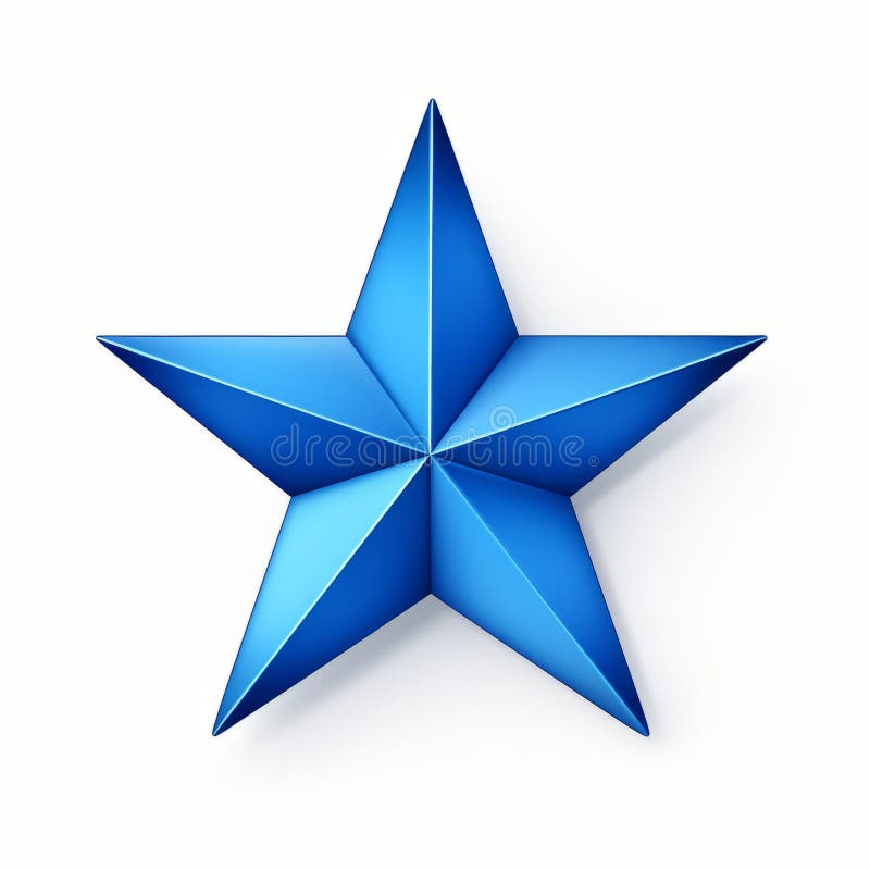 A Blue Star on a White Background Stock Illustration - Illustration of