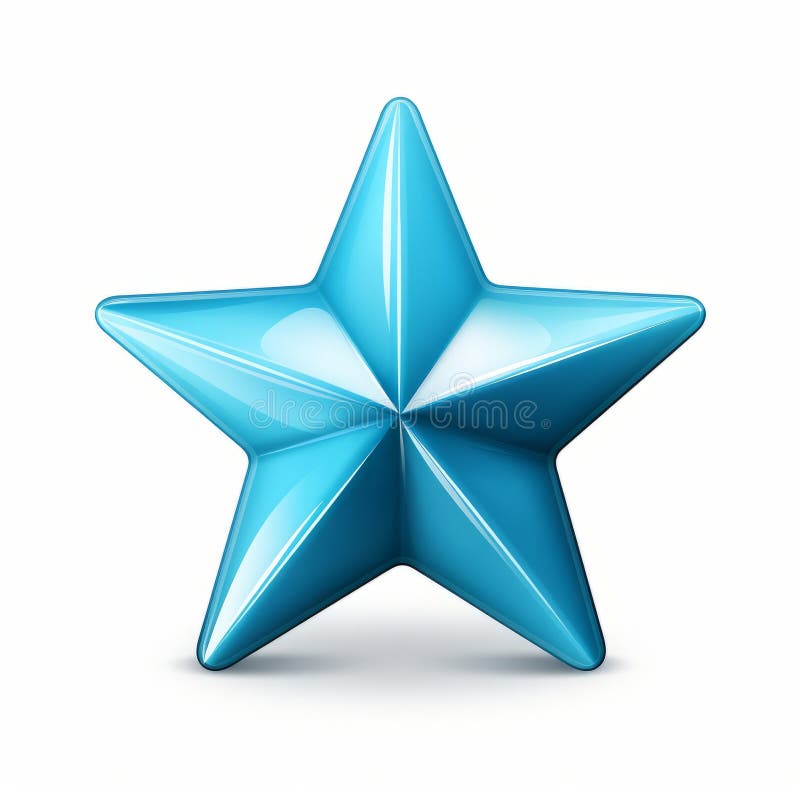 A Blue Star on a White Background Stock Illustration - Illustration of