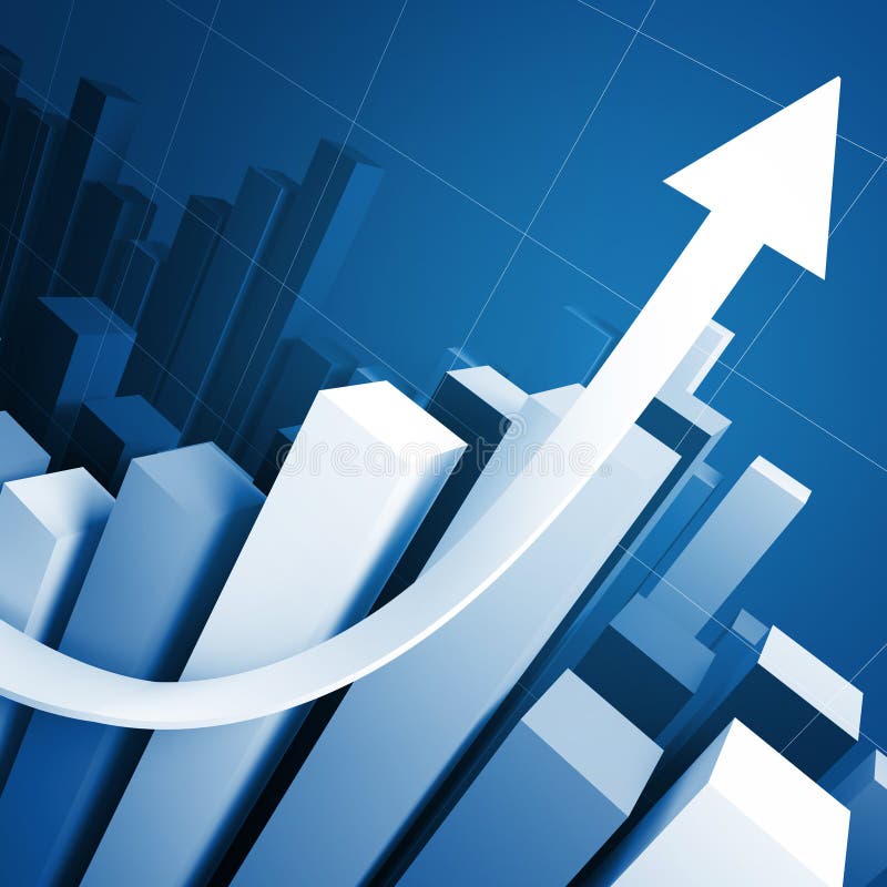 Blue stat business background royalty free illustration