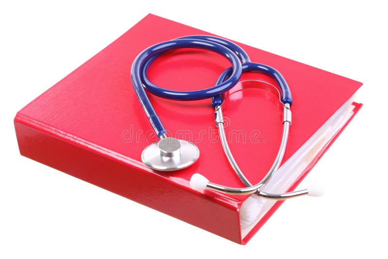 Blue stethoscope isolated on white